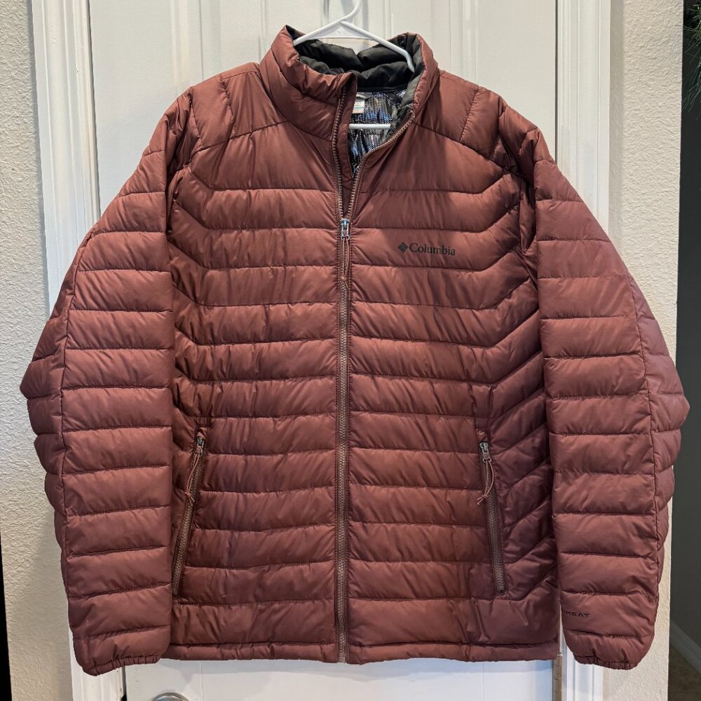 Columbia Maroon Omni Heat Jacket - L - Like New